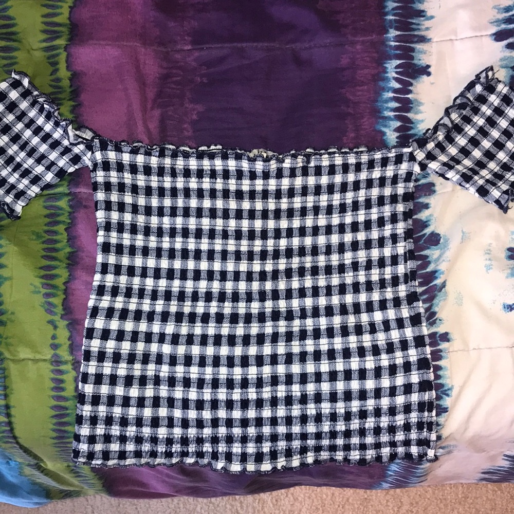 smocked off the shoulder top